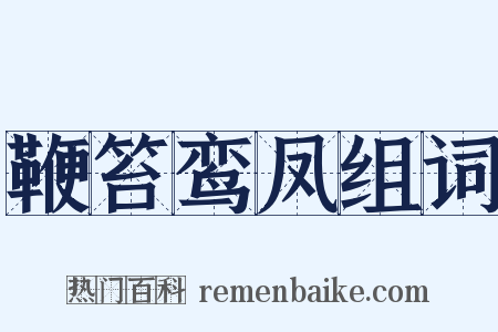 鞭笞鸾凤组词是什么意思的图片